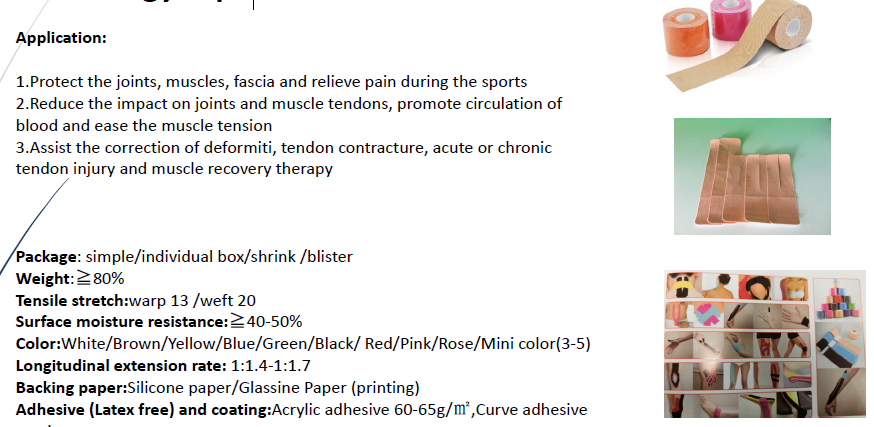 Kinesiology tape